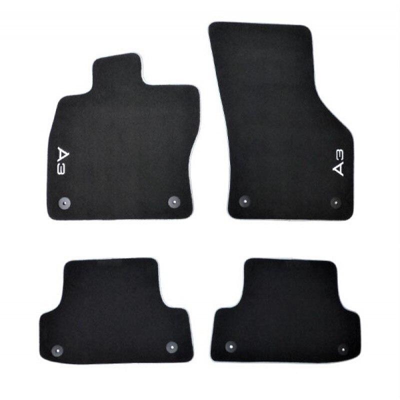 Set 4 covorase textile Premium, Audi A3 (8V) 2013-2018, Negru