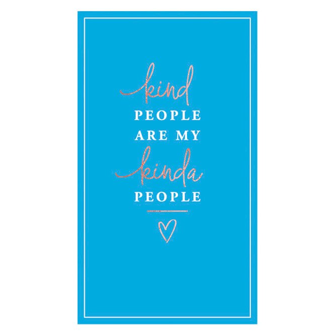 Felicitare - Kind People - Heart, Albastru, Cu mesaj, Carton