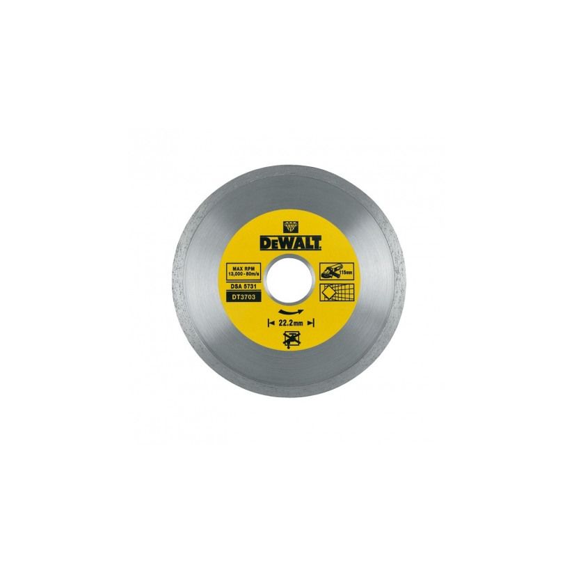 Disc diamantat continuu 115X22.2X1.6MM, DeWALT, DT3703