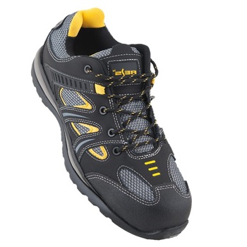 Pantofi de protectie, Brfrog S1P SRC, cu bombeu compozit si lamela antiperforare, talpa antiderapanta, marimea 46 Pantofi de protectie, Brfrog S1P SRC, cu bombeu compozit si lamela antiperforare, talpa antiderapanta, marimea 46
