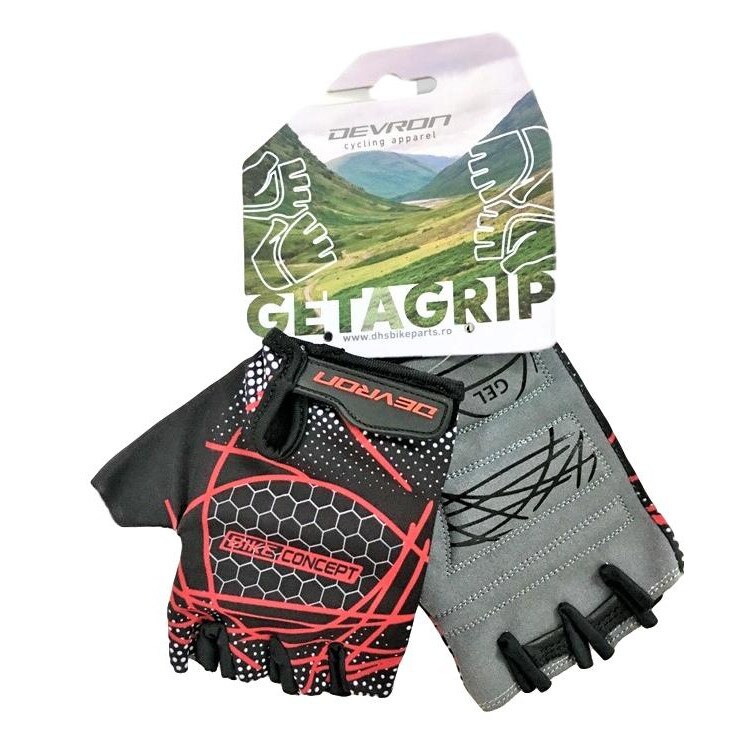 Manusi Ciclism Devron 8027 Bike-Concept - M, Negru-Rosu