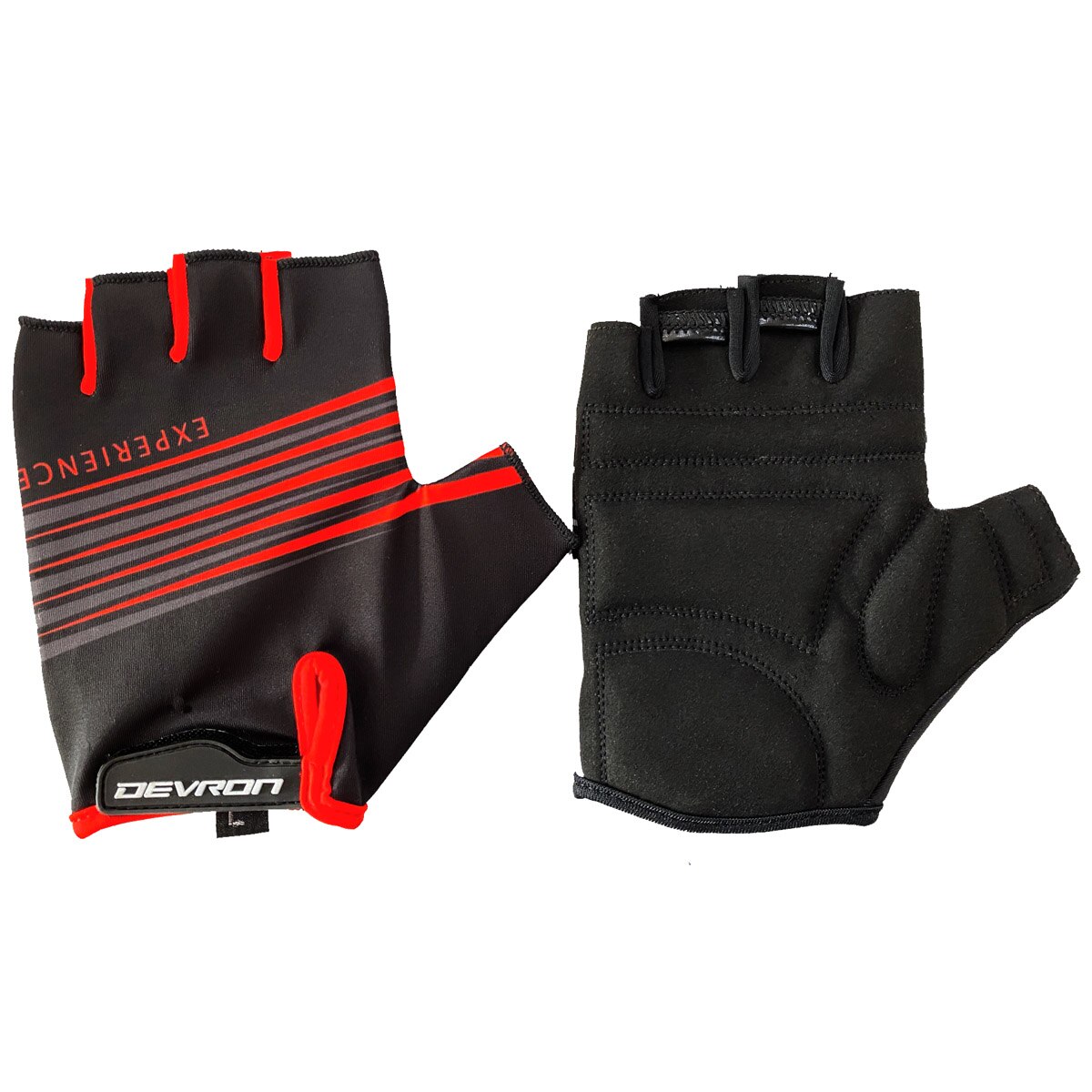 Manusi Ciclism Devron 8215 Stripes - S, Negru-Rosu