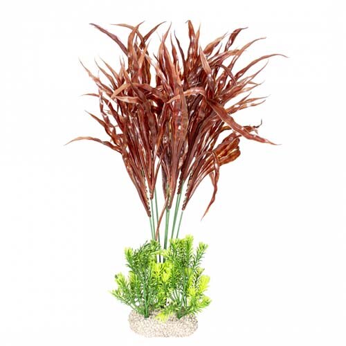 Decoratiune pentru acvariu, Aqua Della, Artificial Java Fern, Ebi, 50 cm, Maro/Verde