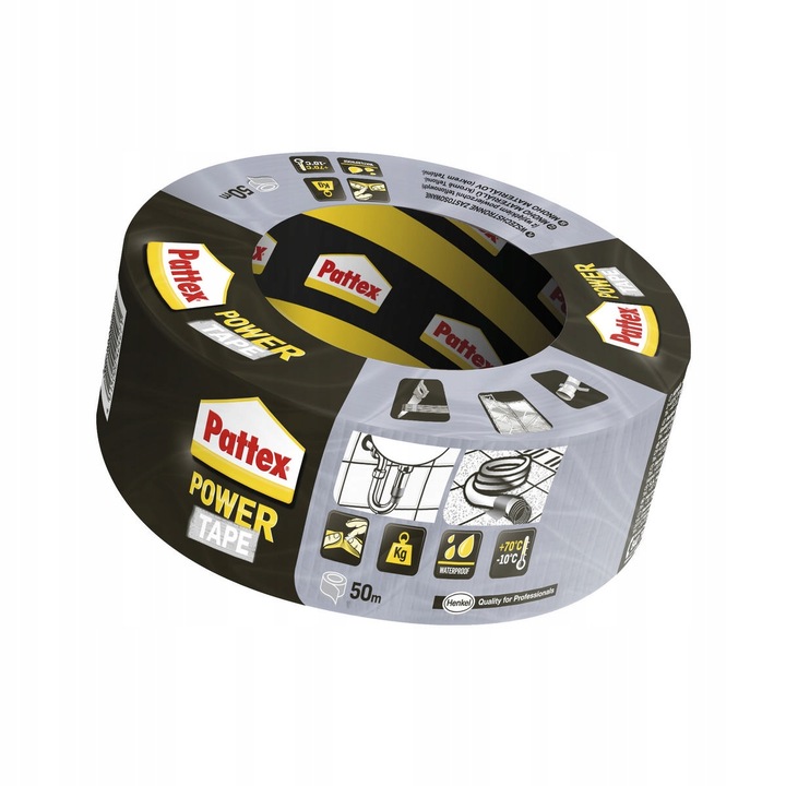 Самозалепваща лента Pattex Power Tape, 48 мм x 50 м, Сребрист