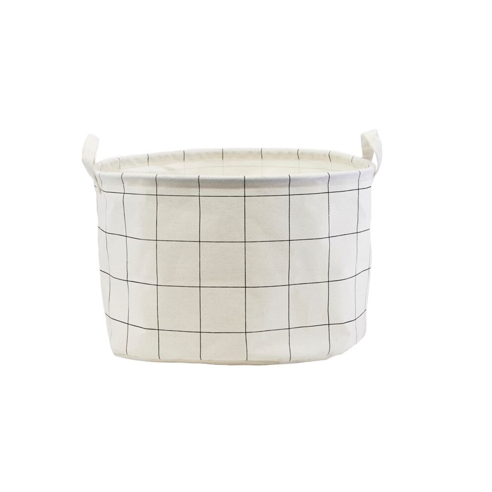 Cos Depozitare House Doctor Cu Patratele Alb 40cm