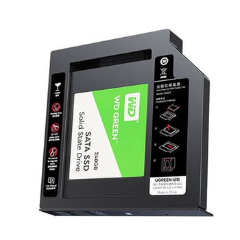 Adaptor HDD Caddy Ugreen 70657 Pentru Laptopuri cu Unitate Optica de 9.5 mm, Negru Adaptor HDD Caddy Ugreen 70657 Pentru Laptopuri cu Unitate Optica de 9.5 mm, Negru