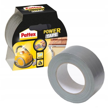 Banda adeziva Pattex, Power Tape, 48 mm x 10 m, Arginitiu Banda adeziva Pattex, Power Tape, 48 mm x 10 m, Arginitiu