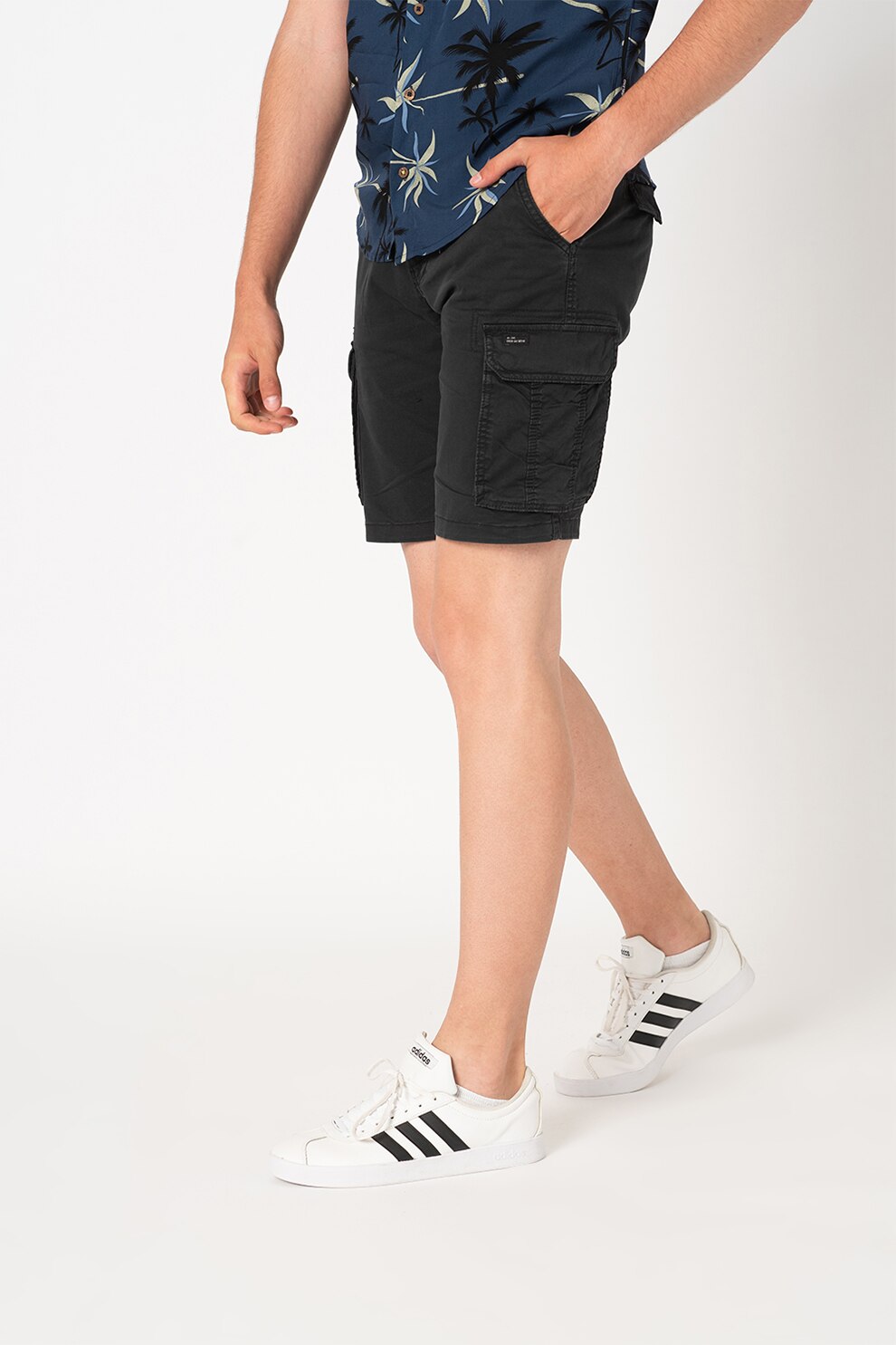 BLEND, Pantaloni cargo scurti, Gri antracit