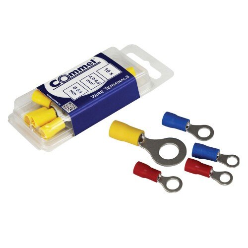 Set 25 terminale cu inel, 0.5 - 1.5 mm², 4.3 mm, Commel, 524332