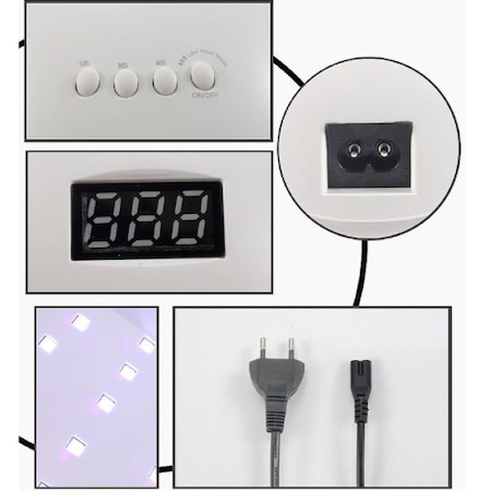 Lampa SIKS® UV, pentru manichiura si pedichiura, portabila, 48 W, senzor, alb