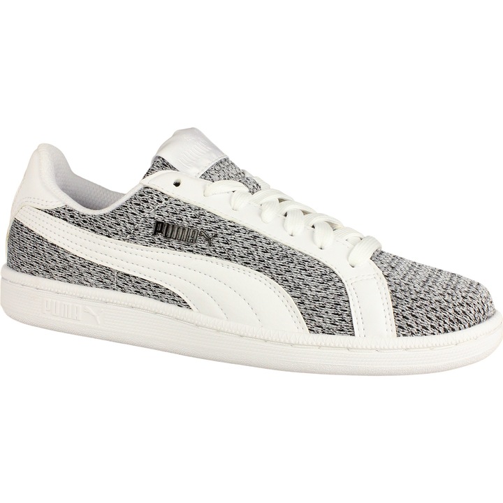 Pantofi sport unisex PUMA Puma Smash Knit, gri/alb, 44.5 EU