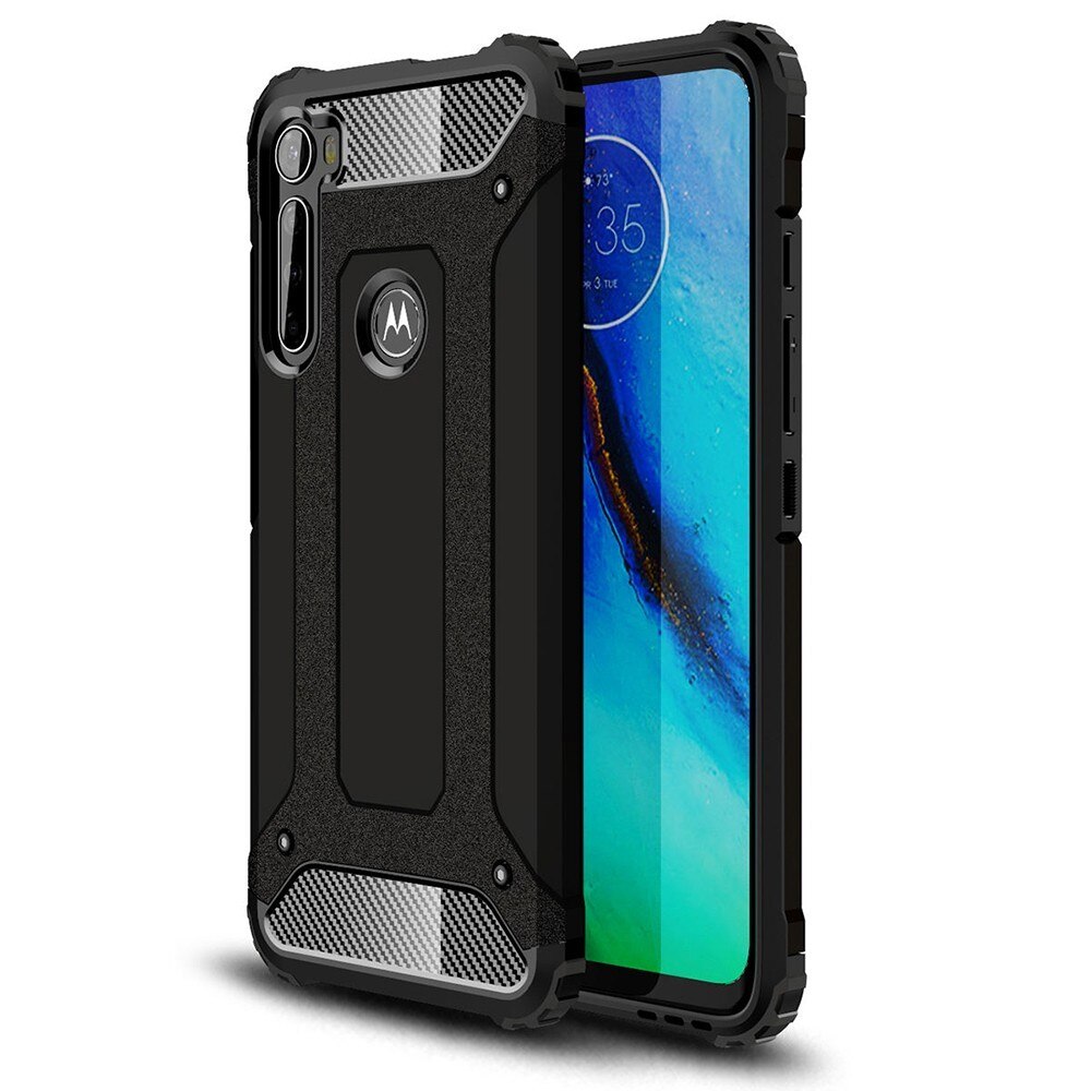 Husa compatibila cu Motorola Moto One Fusion Plus, Hybrid Armor, HTP®, Negru
