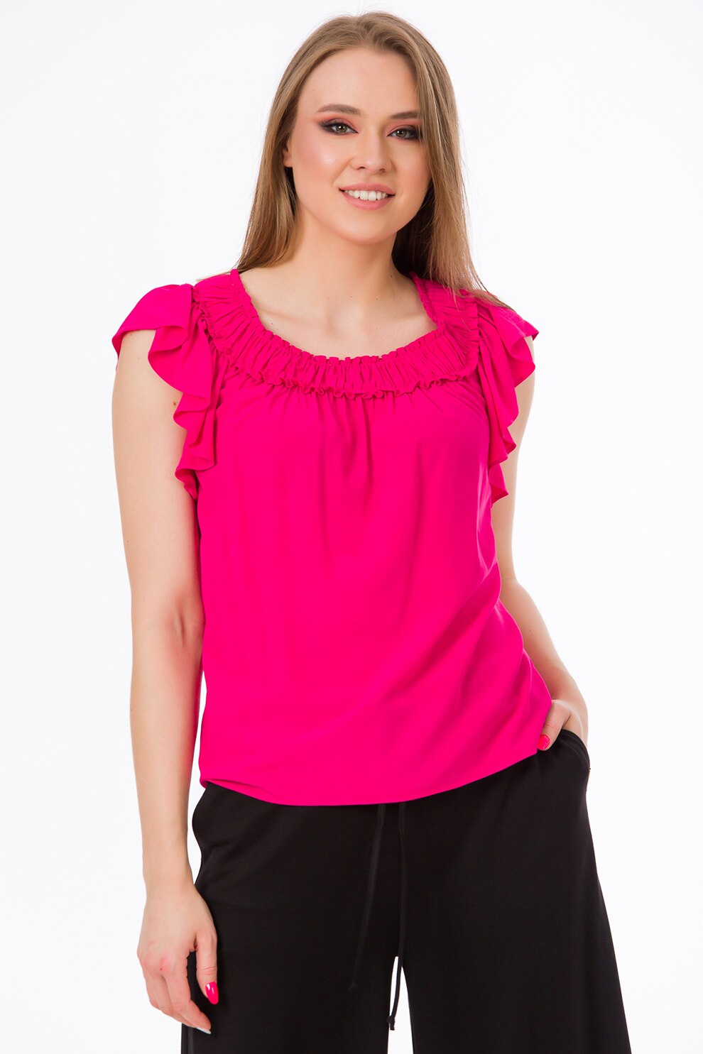 Sense, Bluza cu volane, Roz aprins