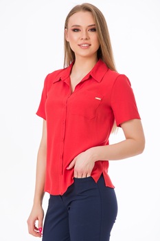 Sense, Camasa cu buzunar pe piept, Rosu Sense, Camasa cu buzunar pe piept, Rosu