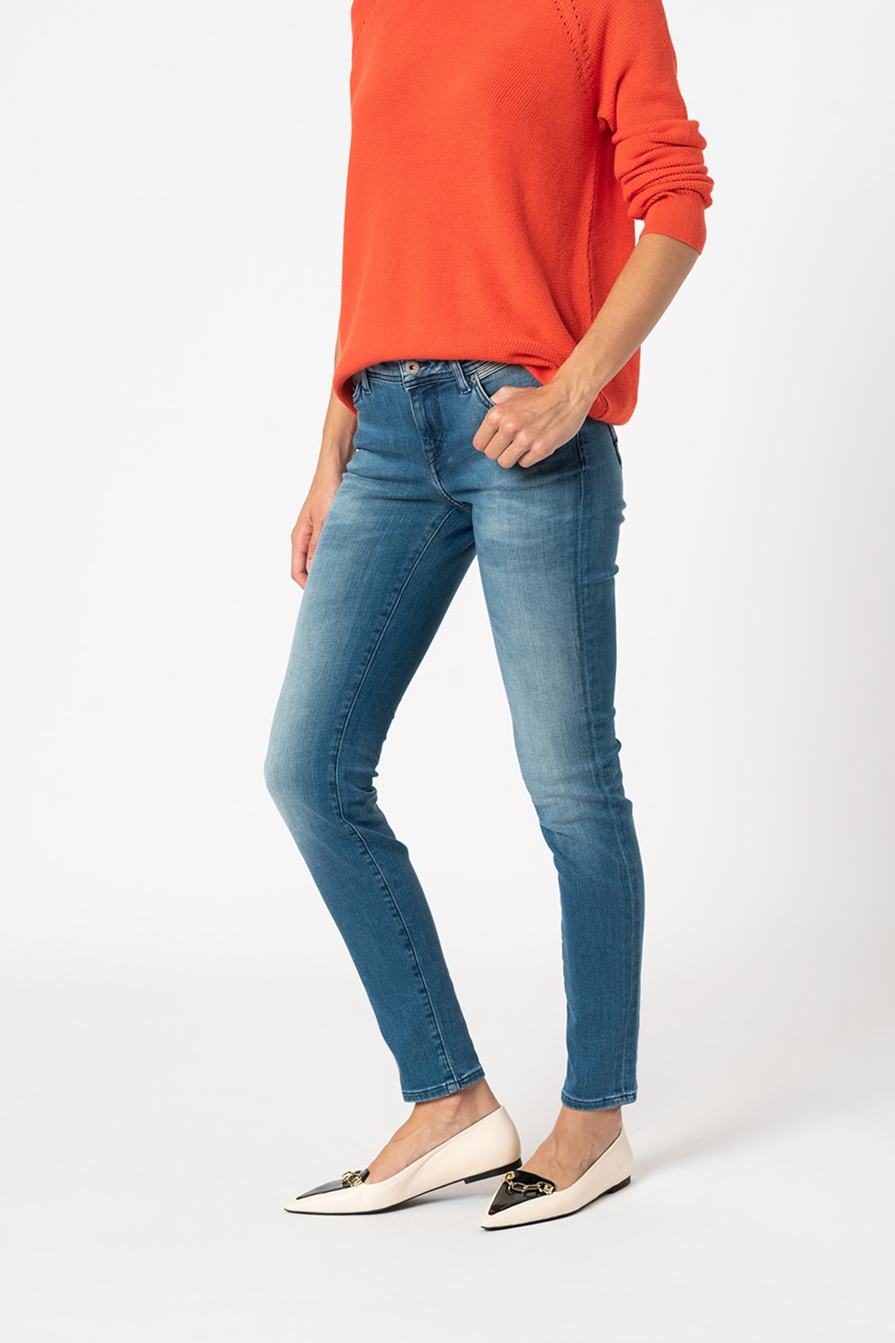 Mustang, Blugi slim fit Jasmin, Albastru