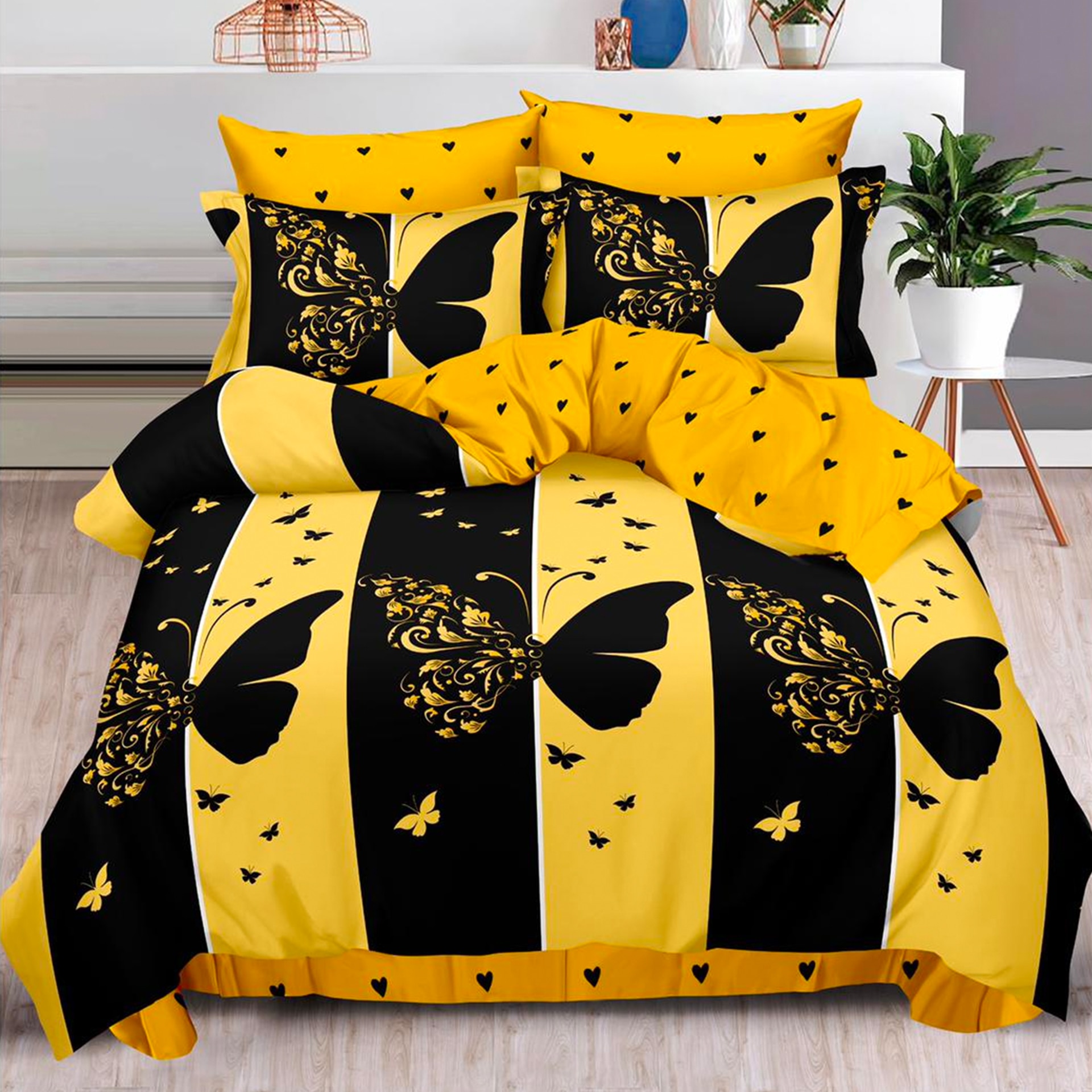 Lenjerie de pat, Pucioasa, Bumbac Finet, 6 piese, 2 Persoane, 489/C, 240 x 250cm