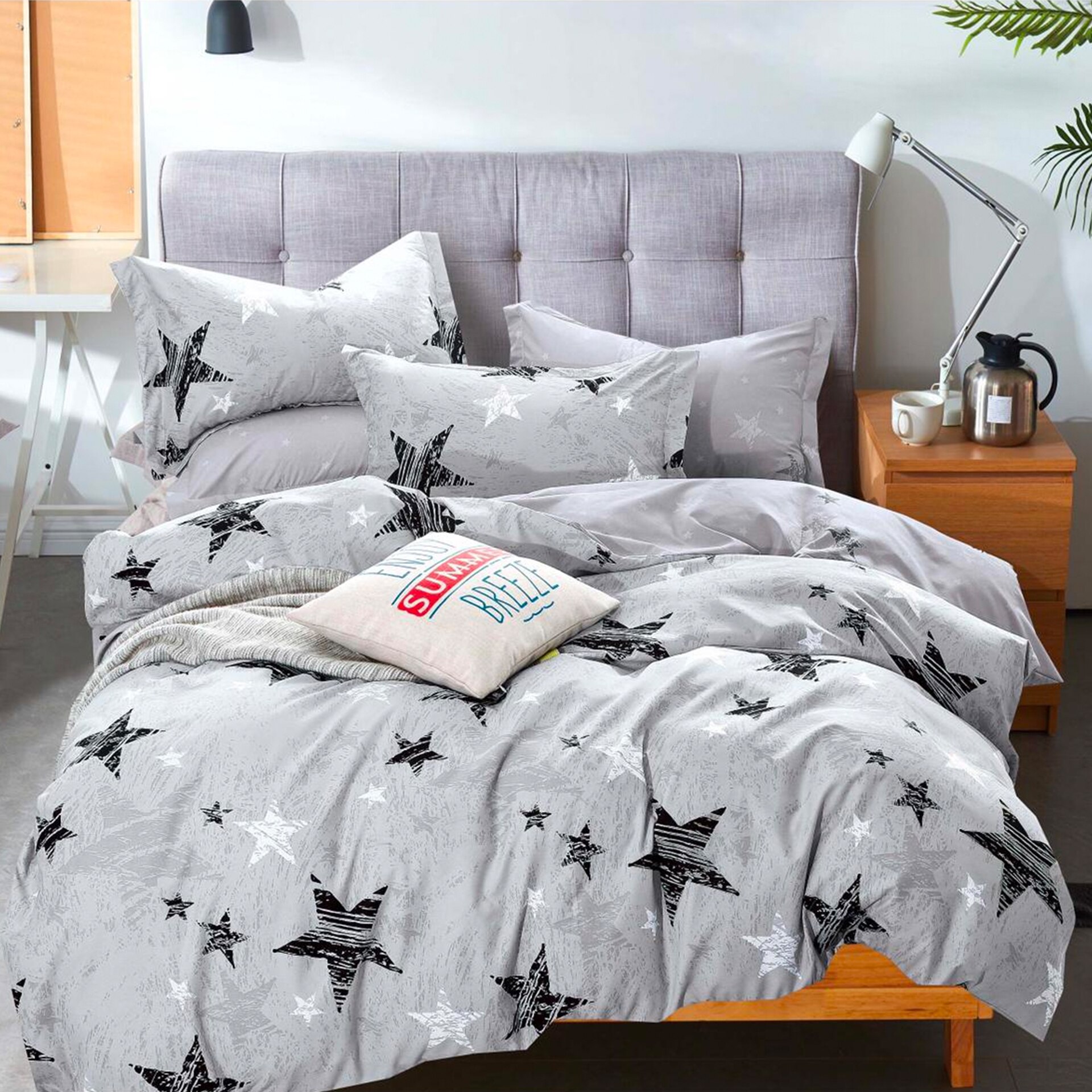 Lenjerie de pat, Pucioasa, Bumbac Finet, 6 piese, 2 Persoane, 490/C, 240 x 250cm