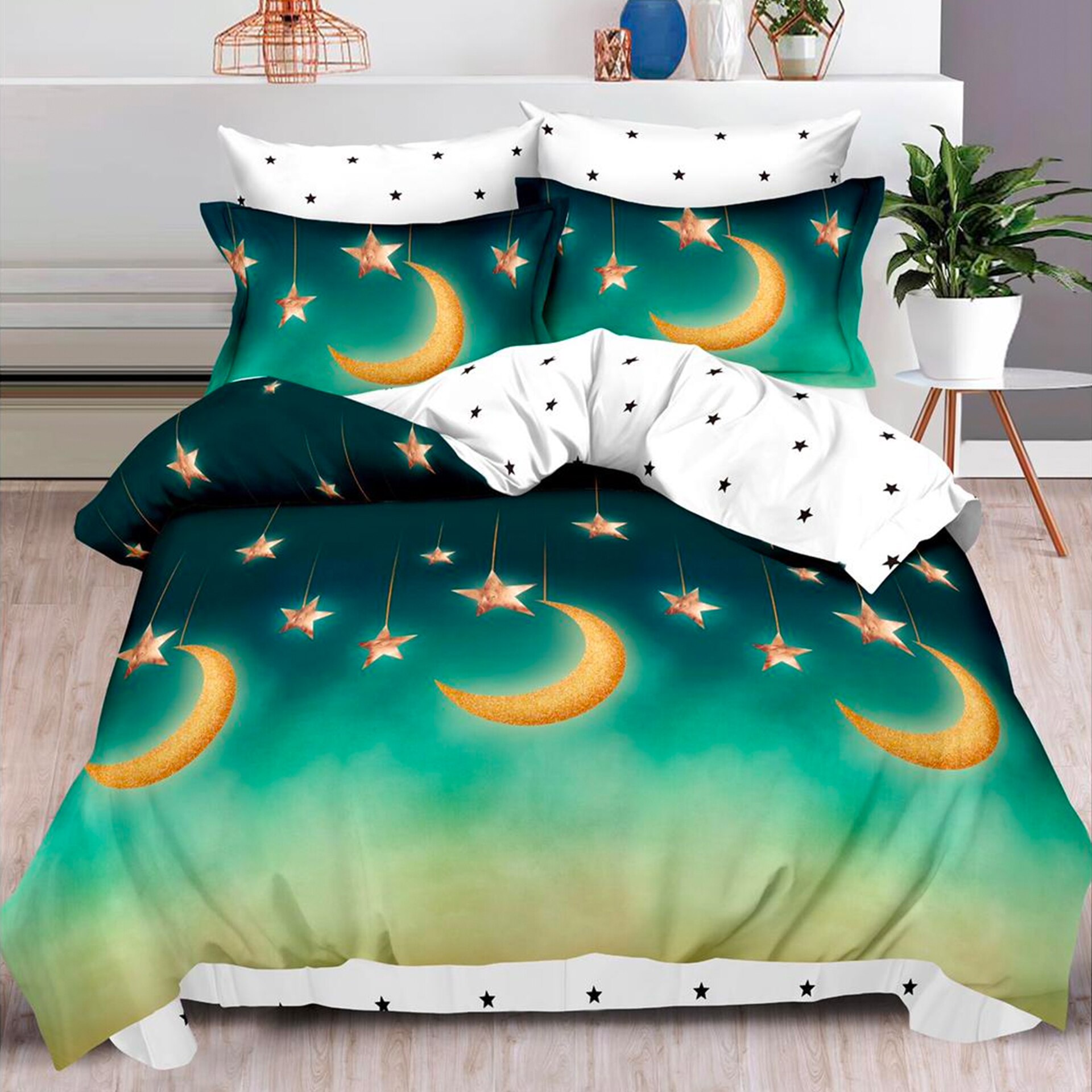 Lenjerie de pat, Pucioasa, Bumbac Finet, 6 piese, 2 Persoane, 463/C, 240 x 250cm