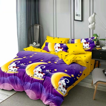 Lenjerie de pat, Pucioasa, Bumbac Satinat, 4 piese, 2 Persoane, 676/C, 200 x 230cm Lenjerie de pat, Pucioasa, Bumbac Satinat, 4 piese, 2 Persoane, 676/C, 200 x 230cm