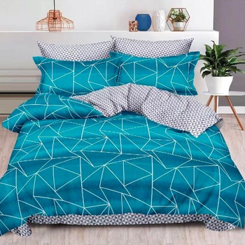 Lenjerie de pat, Pucioasa, Bumbac Finet, 6 piese, 2 Persoane, 460/C, 240 x 250cm Lenjerie de pat, Pucioasa, Bumbac Finet, 6 piese, 2 Persoane, 460/C, 240 x 250cm