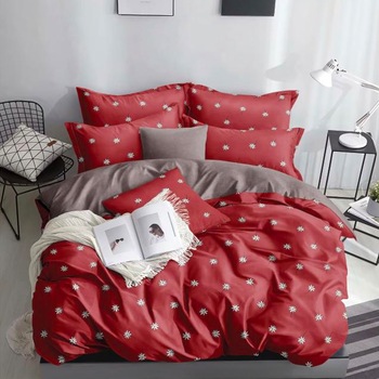 Lenjerie de pat, Pucioasa, Bumbac Satinat, 4 piese, 2 Persoane, 796/C, 200 x 230cm Lenjerie de pat, Pucioasa, Bumbac Satinat, 4 piese, 2 Persoane, 796/C, 200 x 230cm