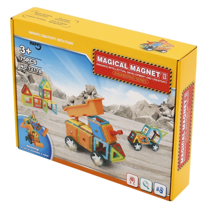 Конструктор Magical Magnet Vehicles, 75 части
