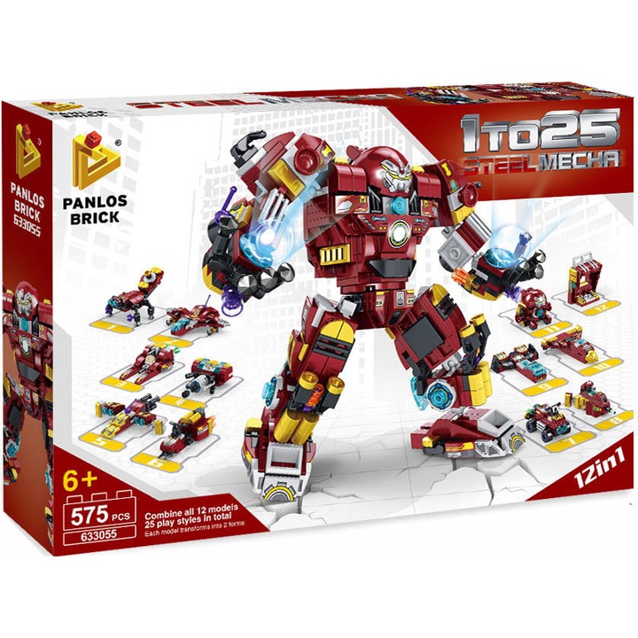 Конструктор 12in1 Panlos Brick - Iron Hero, 573 части
