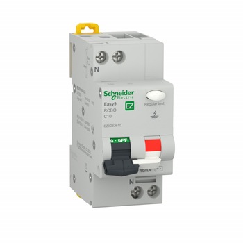 Siguranta automata cu protectie diferentiala 10A P+N, tip AC, 10mA, 4.5kA, Schneider Siguranta automata cu protectie diferentiala 10A P+N, tip AC, 10mA, 4.5kA, Schneider