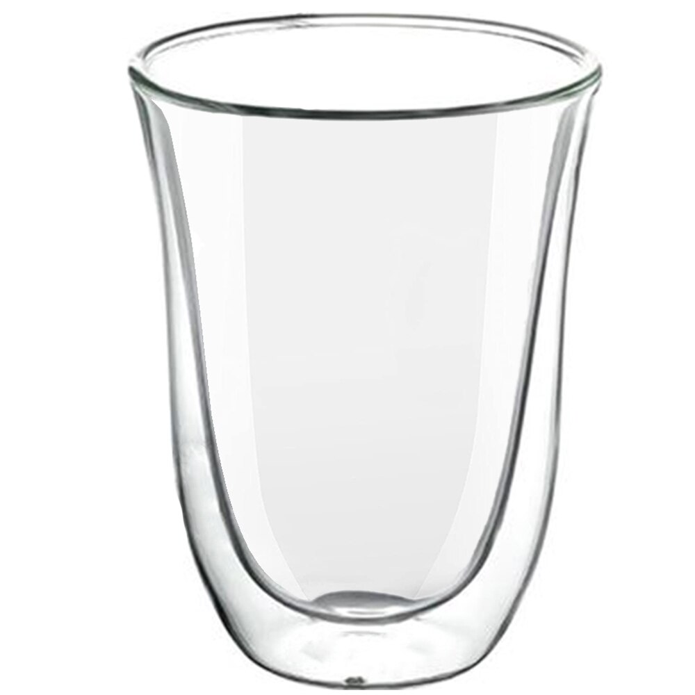 Pahar din sticla cu pereti dubli, Quasar & Co., termorezistent, design evazat, d 8,5 x h 12 cm, 270 ml