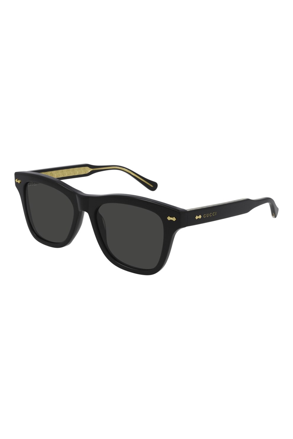 Gucci, Ochelari de soare cu logo, Negru, 53-17-145 Standard