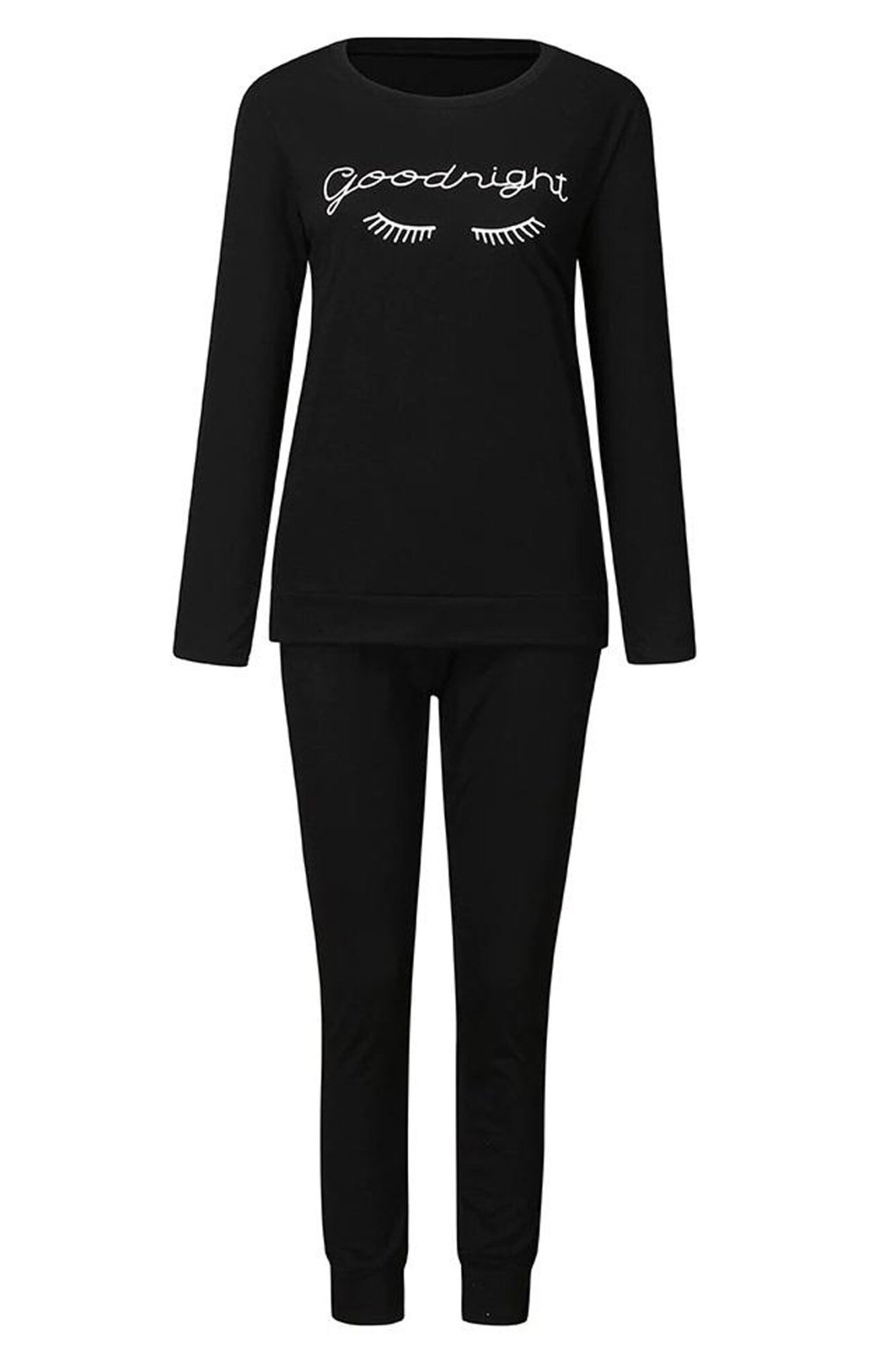 Pijama dama, Natalee, model goodnight, negru