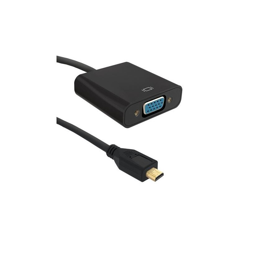 Convertor AV Micro HDMI-> D-Sub (VGA), 20 cm , Negru