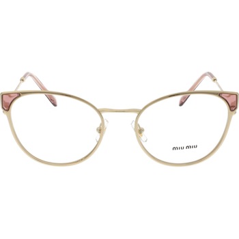 Rame ochelari de vedere Miu Miu MU52TV ZVN101, Auriu, 52 mm Rame ochelari de vedere Miu Miu MU52TV ZVN101, Auriu, 52 mm