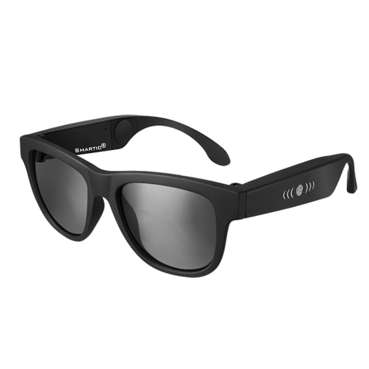 Smartic Polarizált, intelligens szemüveg, Bluetooth V4.0, telefonhívás, fekete