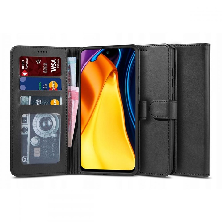 Калъф TECH-PROTECT Wallet 2 за Xiaomi Poco M3 Pro 5G / Redmi Note 10 5G, Black