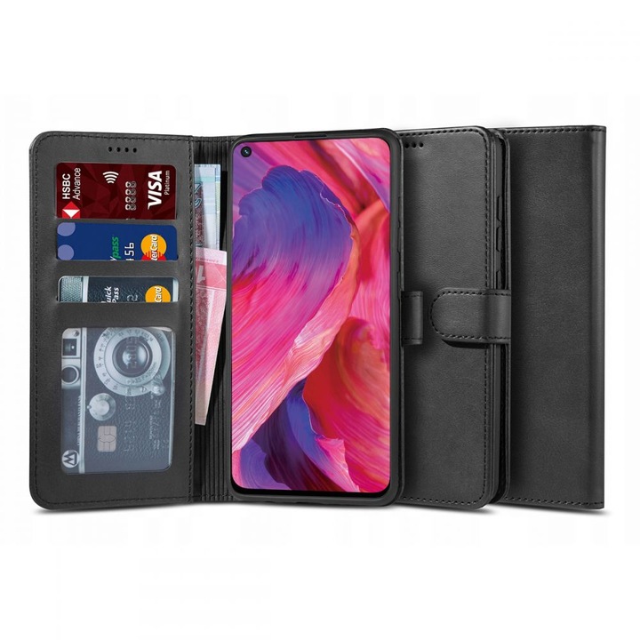 Калъф TECH-PROTECT Wallet 2 за Oppo A54 5G / A74 5G, Black