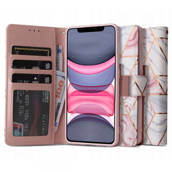 TECH-PROTECT Wallet, iPhone 11 , tok, Marble