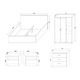Set Mobila Dormitor Asaro Boston , Pat 160x200 cm, Dulap, 2 Noptiere, Comoda, Culoare Sonoma/Alb