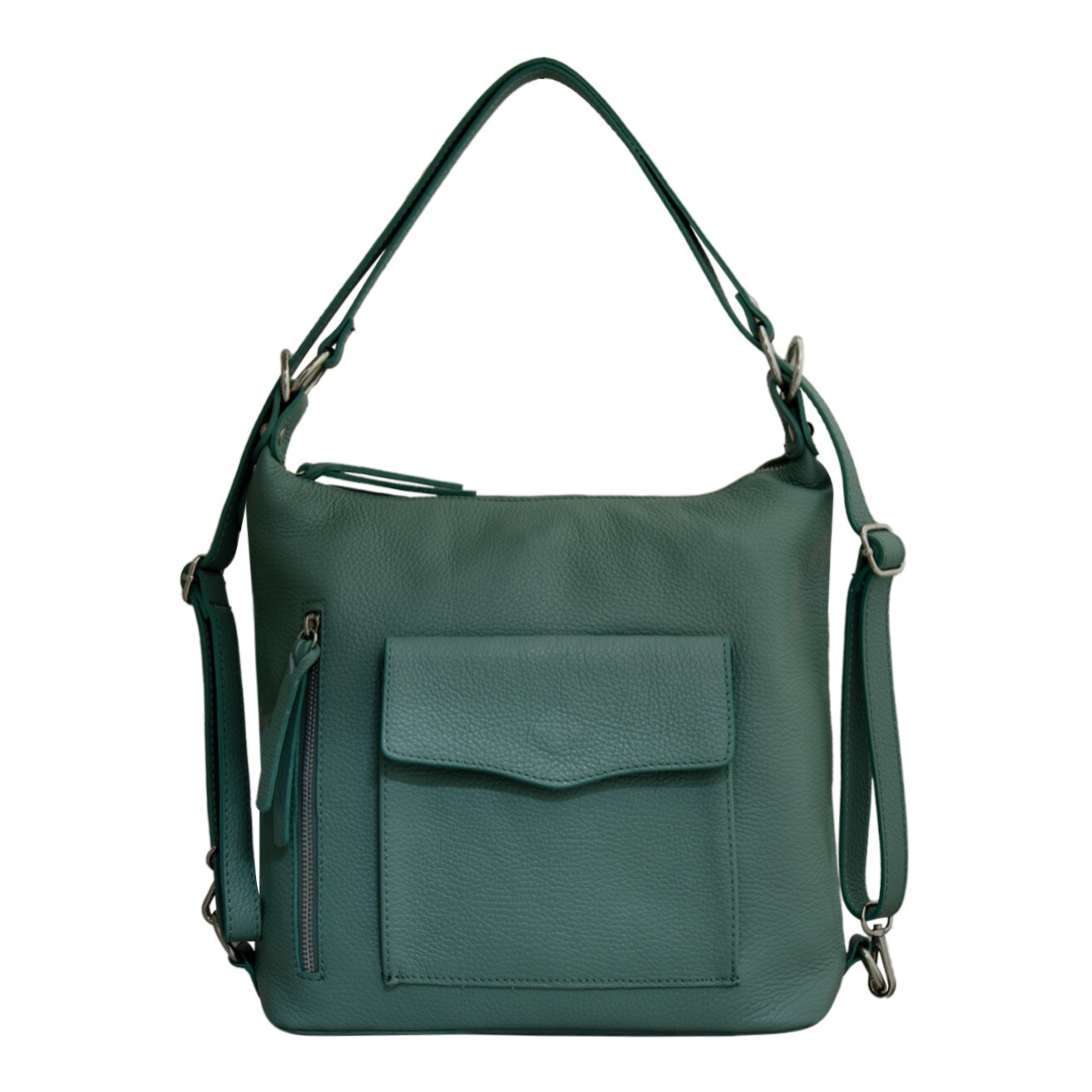 Geanta de dama din piele naturala Eva Bags, Francy verde