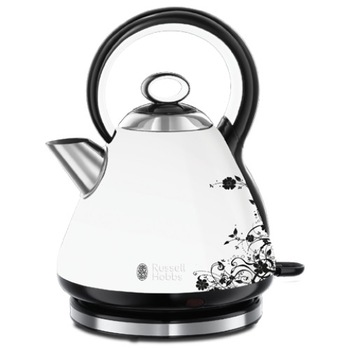 Fierbator Russell Hobbs LEGACY FLORAL 21963-70, 2400 W, 1.7 l, Alb/Negru Fierbator Russell Hobbs LEGACY FLORAL 21963-70, 2400 W, 1.7 l, Alb/Negru
