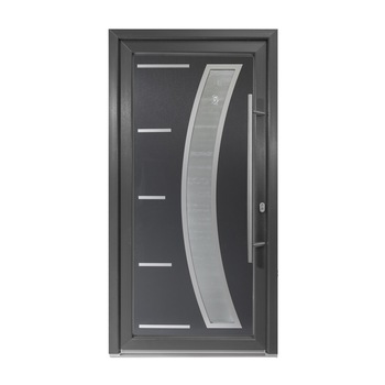 Usa intrare PVC Galia, 5 camere izolare, 1000x2000 mm, deschidere dreapta privit din interior, maner spatial la exterior, antracit pe ambele fete Usa intrare PVC Galia, 5 camere izolare, 1000x2000 mm, deschidere dreapta privit din interior, maner spatial la exterior, antracit pe ambele fete