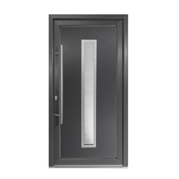 Usa intrare PVC Serena, 5 camere izolare, 1000x2000 mm, deschidere stanga privit din interior, maner spatial la exterior, alb interior/antracit exterior Usa intrare PVC Serena, 5 camere izolare, 1000x2000 mm, deschidere stanga privit din interior, maner spatial la exterior, alb interior/antracit exterior