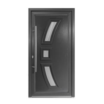 Usa intrare PVC Affa, 5 camere izolare, 1000x2000 mm, deschidere stanga privit din interior, maner spatial la exterior, alb interior/antracit exterior Usa intrare PVC Affa, 5 camere izolare, 1000x2000 mm, deschidere stanga privit din interior, maner spatial la exterior, alb interior/antracit exterior