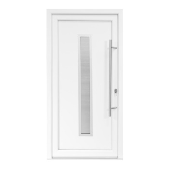 Usa intrare PVC Serena, 5 camere izolare, 1000x2000 mm, deschidere dreapta privit din interior, maner spatial la exterior, alb Usa intrare PVC Serena, 5 camere izolare, 1000x2000 mm, deschidere dreapta privit din interior, maner spatial la exterior, alb