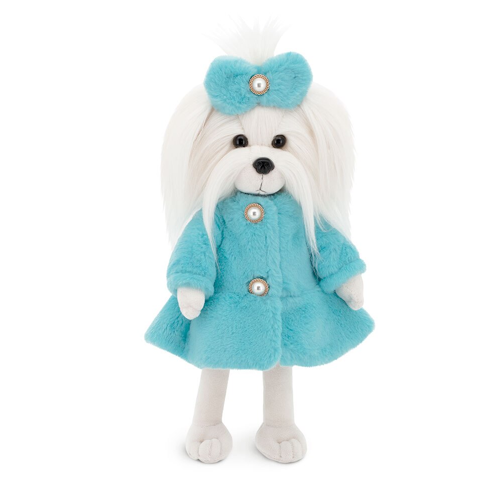 Papusa din plus, catelusa Lucky Mimi cu hainuta albastra, 25cm, Orange Toys