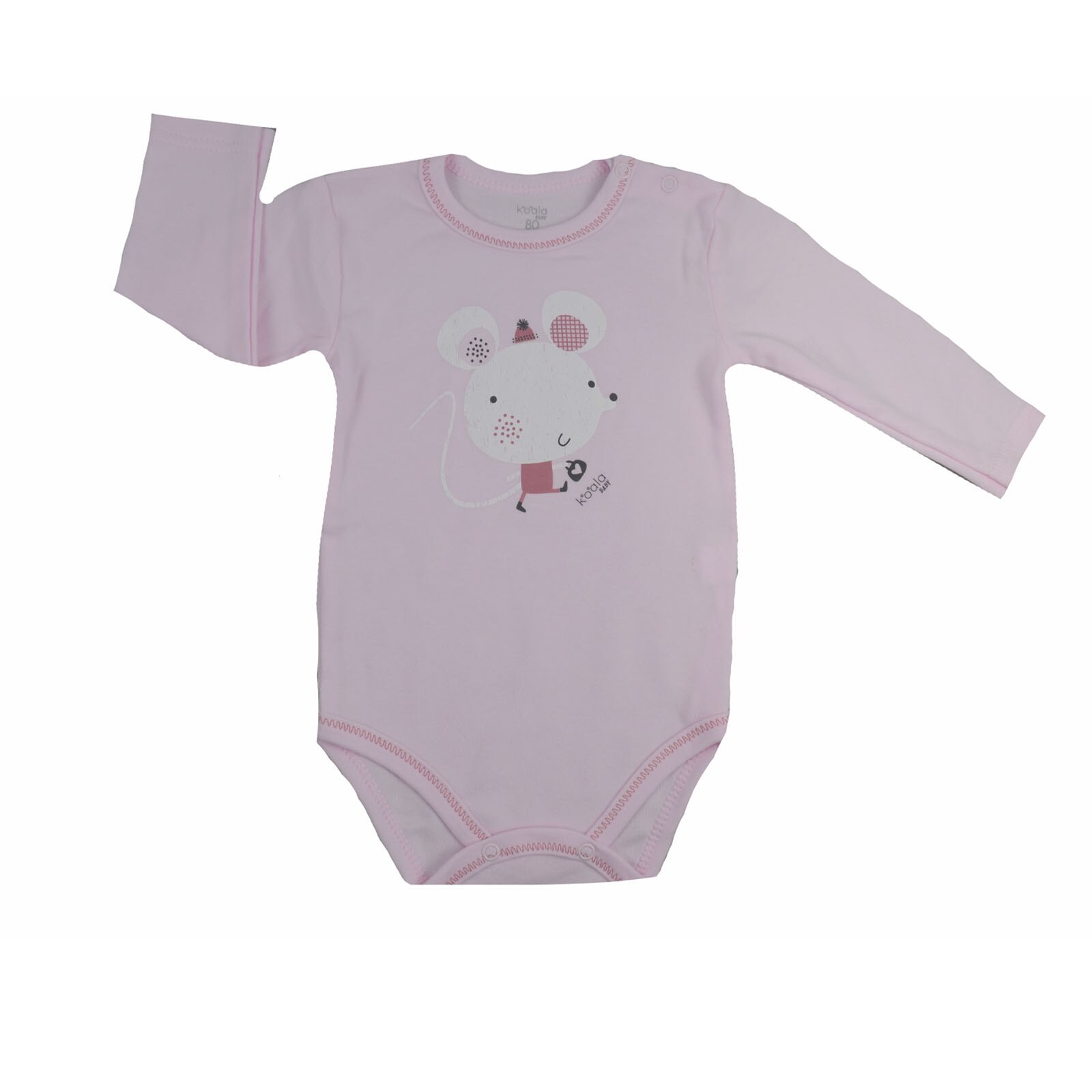 Body cu maneca lunga pentru fete Koala Tasmania 08-632R, Roz 56558