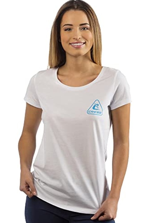 Cressi 983075006-AZES3374f női póló, kerek nyakú, fehér, L
