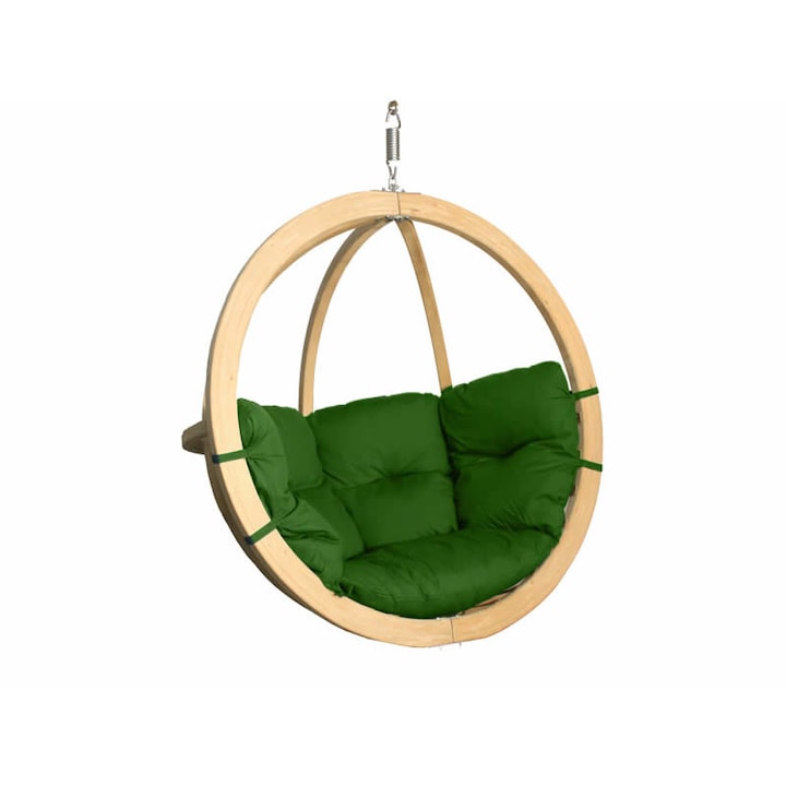 Egyágyas függőágy + ülőpárna, zöld Swing Chair Single (3)
