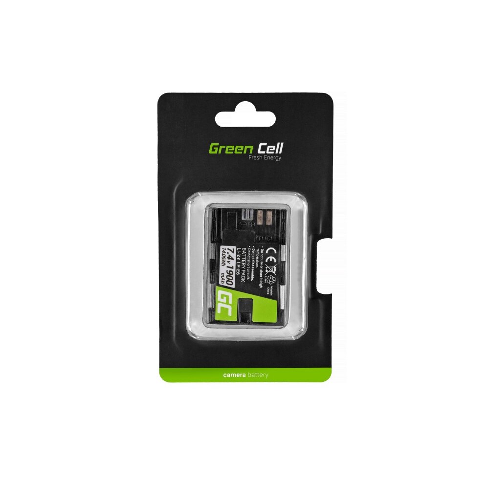 Baterie pentru camera CANON LPE6 Canon EOS 70D LiIon 7,4V 1900mAh GREEN CELL