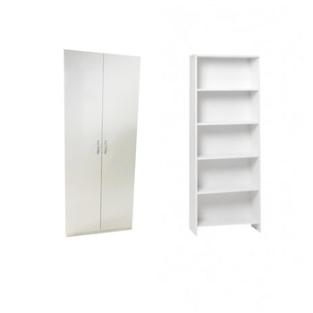 Dulap 2 usi si 4 polite de depozitare ,197x80x40,decor Alb, Pal 18 mm Dulap 2 usi si 4 polite de depozitare ,197x80x40,decor Alb, Pal 18 mm
